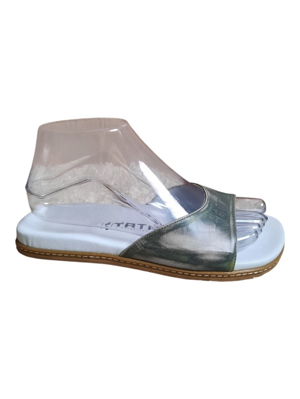 NWOT Tatami By Birkenstock Lucidity Faded Green Footbed Slide Sandals Size 37/7